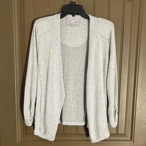 Tart Collections Knit Blazer Pockets Heather Grey Size M - Picture 1 of 10