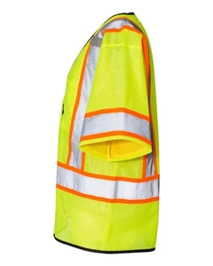 🔥 Kishigo Class 3 Mesh Zippered Vest reflective Safety Up To XL 1565-1566 - Picture 1 of 4
