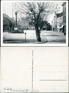Ansichtskarte Reichenbach (Oberlausitz) Marktplatz, Kriegerdenkmal 1934 - Bild 1 von 3