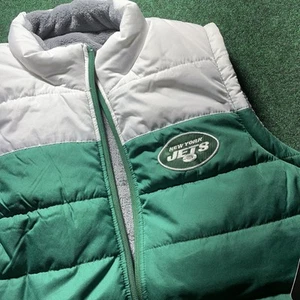 NWT NEW YORK JETS NFL Gill women's Reversible fleece lined Vest GREEN XL - Picture 1 of 12