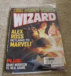 Wizard Magazine 194 In Sealed Polybag Promo Items Avengers Alex Ross Marvel More - Picture 1 of 2