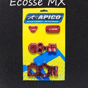 KIT BLING ANODIZZATO APICO HONDA CRF450R 2009-2016 ROSSO Motocross - Foto 1 di 6