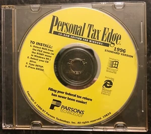 Personal Tax Edge 1996 Deluxe PC CD amend, redo previous federal taxes, returns! - Photo 1/1