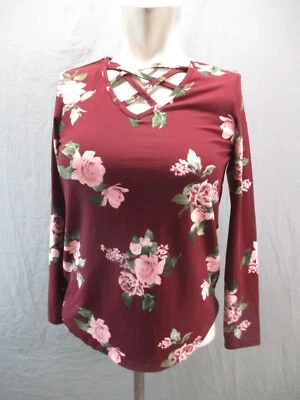 Sudadera Justify Talla 12-14 Niñas Roja Floral Manga Larga 5BL-253 Foto 1 de 4