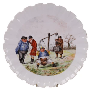 Copeland Pferderennen Mr Briggs Comical Teller handbemalt B22cm um 1900 - Bild 1 von 8