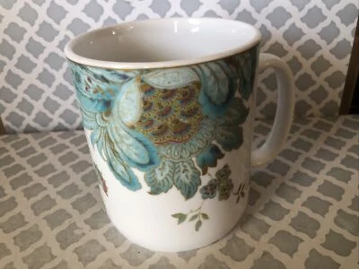 222 Fifth Eliza Spring Blue 5in. Jumbo Mug Holds 28 oz Blue Purple Gold Floral - Image 1 of 4