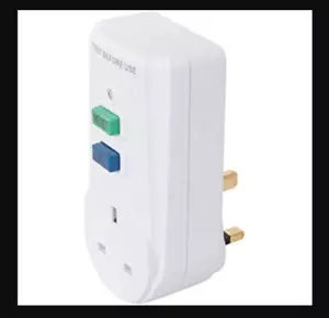 Pifco RCD Steckadapter Leistungsschalter Sicherheitsauslöseschalter 250 V 13A UK Buchse - Bild 1 von 4