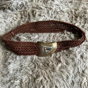 Chico's Marroquí Trenzado Cuero Hebilla Grande Cinturón Mujer S/M Boho Tiburón - Imagen 1 de 9