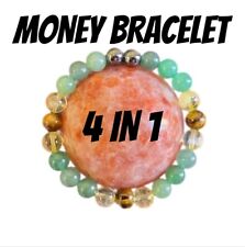 Money Prosperity Crystal  Bracelet, Attract Good Luck Bracelet Healing Gemstone