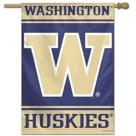 NEW NCAA University of Washington UW Huskies 36" x 47" Large Collegiate Fan Flag Cover
