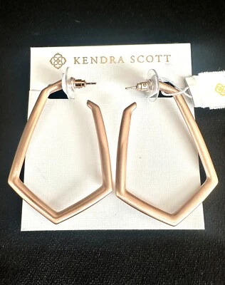 Pendientes de aro Kendra Scott Lonnie/oro rosa acabado satinado Foto 1 de 3