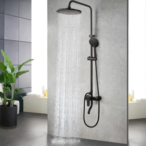 8" Regen Bad Wand Dusche Wasserhahn System Kopf Mischer Regelventil - Bild 1 von 12