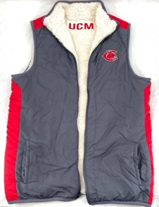 Chaleco de Bolsillo UCM Mules Coliseo Reversible Sherpa Cremallera Completa Gris Rojo Para Hombres M - Imagen 1 de 8