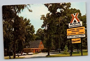 Cartolina KOA Lake Park Georgia I-75 uscita Clyattville-Twin Lakes [KX] - Foto 1 di 2