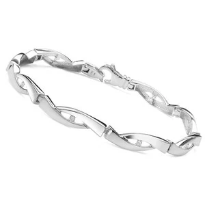 MATERIA Zirkonia Armband 16,5/18/19/20/21,5/23/23,5cm 925 Silber rhodiniert  - Foto 1 di 4