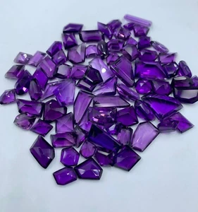 8-18 MM Mix Shape Top Quality Amethyst Quartz Faceted Cut Stone Making Jewelry - Picture 1 of 10