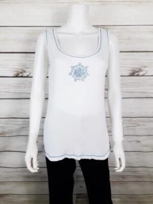 Camiseta sin mangas SJB Active para mujer talla L con detalles blancos y turquesos sin mangas elástica  Foto 1 de 4