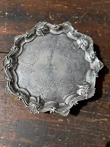 A Fine Early Victorian Sterling Silver Footed Tray by John Welby London 1838 - Foto 1 di 8