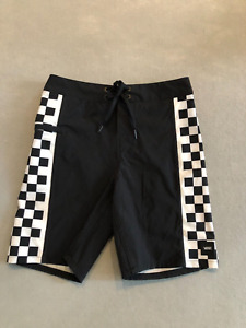 Vans Boardshorts Boy's 26/12 New Sidelines Black Check Trunks Swimwear
