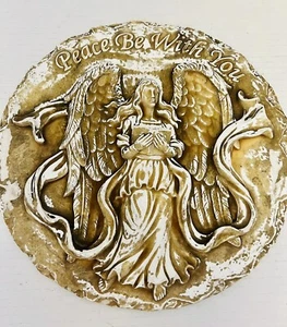 3D Hanging Wall Plate Sculpture Angel “Peace Be With You” 11 Inch Ceramic - Picture 1 of 7