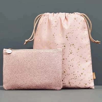 Bolso Ipsy Glam + Bolso Glam Plus Rosa Oro Estrella Cosméticos Bolsa Vacaciones Dic 2021 Foto 1 de 4