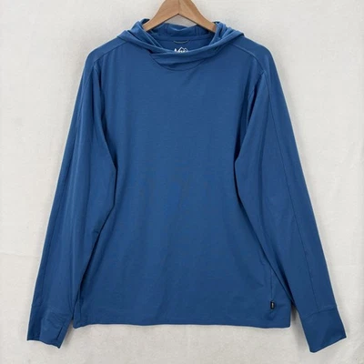 Мужская толстовка с капюшоном REI Sahara Shade Размер Large Синий Легкий Для походов - Изображение 1 из 4