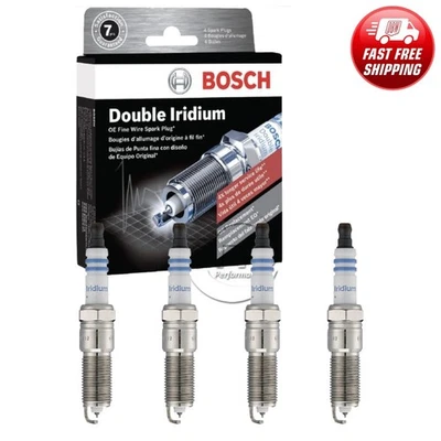 正品博世双铱火花塞 4 件适用于别克/凯迪拉克/雪佛兰/福特 — 第 1/4 张图片
