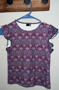 Bright Greyson Floral Comfortable Shirt Sz 7 - Picture 1 of 7