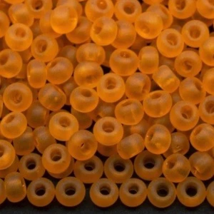 6/0 80060 Matt Preciosa Tschechische kleine Glasperlen Rocailles 4,1 mm. Orange - Bild 1 von 4