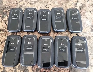(10) LG 441G telefono nero flip Tracfone nuovo scatola aperta **NON TESTATO** - Foto 1 di 4