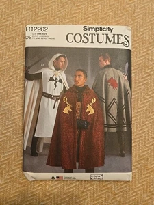 Simplicity Pattern 11850 Renfair Cape Tabard Game Of Thorns Deer Dragon Wolf 1sz - Picture 1 of 6