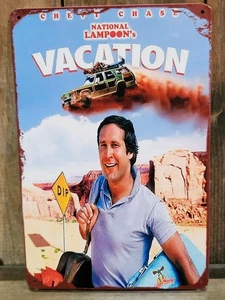 Insegna metallo latta 8x12 anni 80 film vacanze National Lampoon's parete casa bar decorazione - Foto 1 di 6