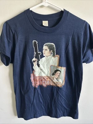 Vintage 1980 KIDS Star Wars Princess Leia Organa Single Stitch T-Shirt SZ 14-16 - Image 1 of 4