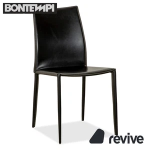 Bontempi Linda Leather Chair Black Dining Chair - Imagen 1 de 10