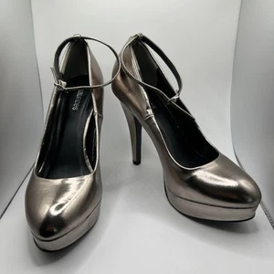 Maruices Haley Silver Platform Stiletto Heels Womens 7 - Picture 1 of 9