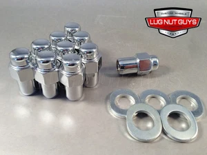 10 Lug Nuts 1/2" Chrome Mag Wheel Nut .75 Shank Keystone Centered Washer - Picture 1 of 3