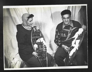 1940's Canadian "Snowshoe" Couple Original Photograph - Picture 1 of 1