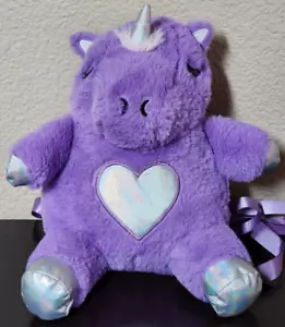 Wonder Nation lila Critter Rucksack Plüsch Einhorn Design verstellbare Träger NEU - Bild 1 von 8