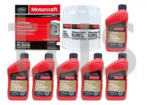Full Synthetic Motorcraft Oil Change kit for 2002 Ford Taurus 3.0L V6 DOHC 5w20 - Picture 1 of 2
