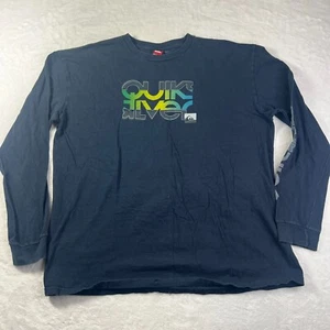 Vtg 90s Quicksilver Surfing Skater Long Sleeve Center Logo T-Shirt Mens XL Y2K - Picture 1 of 8