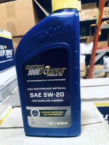 ROYAL PURPLE SAE 5W-20 ENGINE MOTOR OIL HIGH PERFORMANC FULL SYNTHEIC CASE OF 6 - Picture 1 of 1