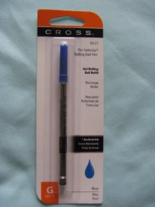 Cross 8521 Gel Rolling Ball Refill Blue - Picture 1 of 4
