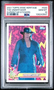 2021 Topps WWE Heritage Superstar Stickers #S20 Undertaker graded PSA 10 Pop 3 - Picture 1 of 1
