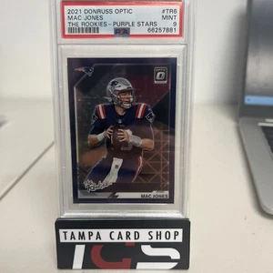 Mac Jones 2021 Donruss Optic The Rookies #6 RC Purple Stars 10/25 PSA 9 - Picture 1 of 2