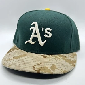 Oakland Athletics 2015 Memorial Day Mütze New Era 59fifty Größe 7 1/8 MLB tarnfarben - Bild 1 von 6
