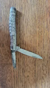 Vintage Imperial Trapper 2 Blade Silver Aluminum Metal Handle Pocket Knife - Picture 1 of 8