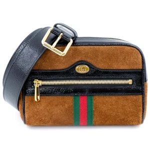 GUCCI GG SUEDE SMALL OPHIDIA BELT BAG BROWN PURSE GIFT IDEA - Picture 1 of 9