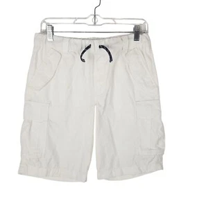 Polo Ralph Lauren Shorts Boys 16 White Cotton Cargo Snap Pockets Pull on Casual - Picture 1 of 6