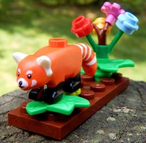 NEW LEGO RED PANDA Lot animal scene flowers forest jungle 60424 - Picture 1 of 1