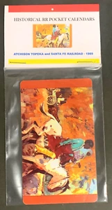 Atchison Topeka & Santa Fe 1989 Pocket Calendar -"Going to the Pueblo" - Picture 1 of 3
